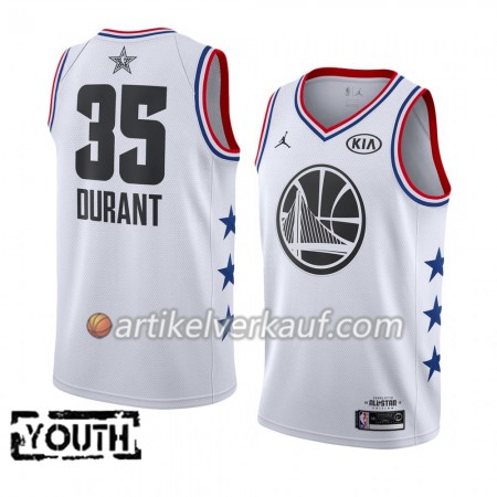 NBA Golden State Warriors Trikot Kevin Durant 35 2019 All-Star Jordan Brand Weiß Swingman - Kinder